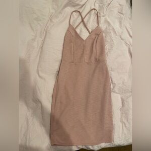 Blush Pink Spaghetti Strap Mini Dress